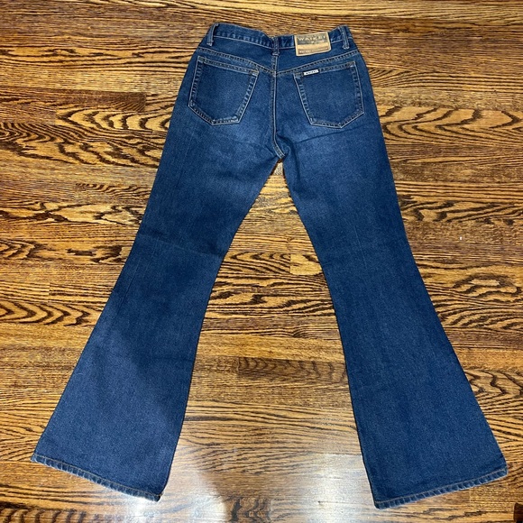 Bootleg dark blue washed jeans - Picture 3 of 4